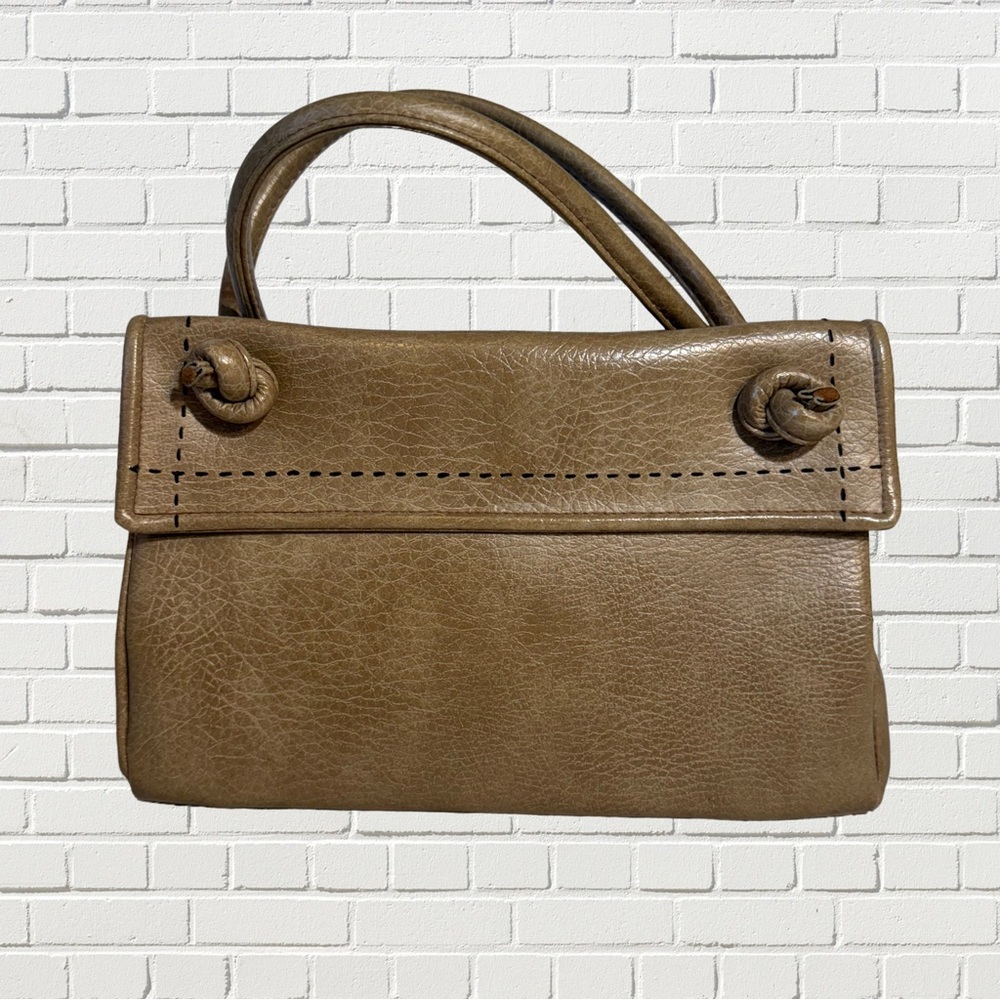 Vintage Elegant Tan Leather Handbag